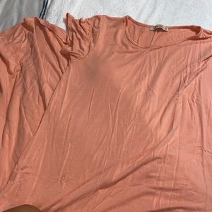 Long Coral Tshirt Dress